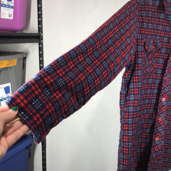 Timber Run red & blue plaid quilted shajacket size large - Picture 4 of 10